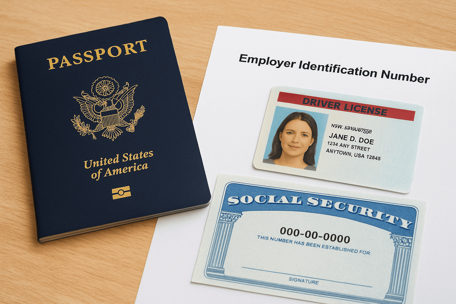 2. Government-issued photo ID and tax ID numbers