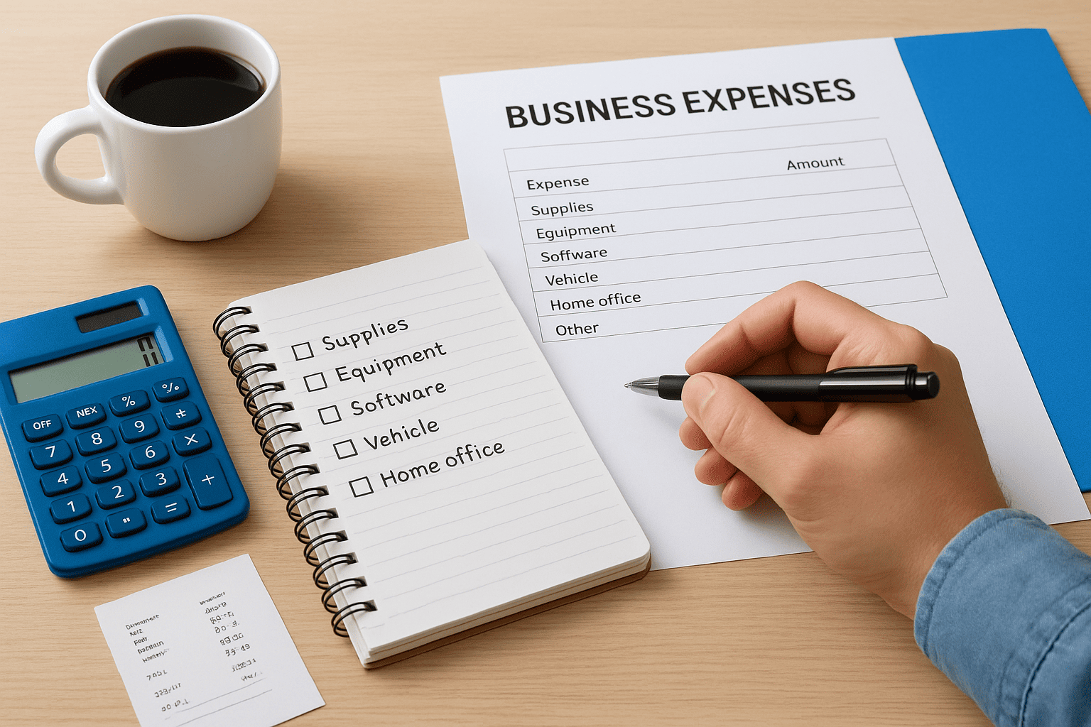 7. Self-employment expense records and logs