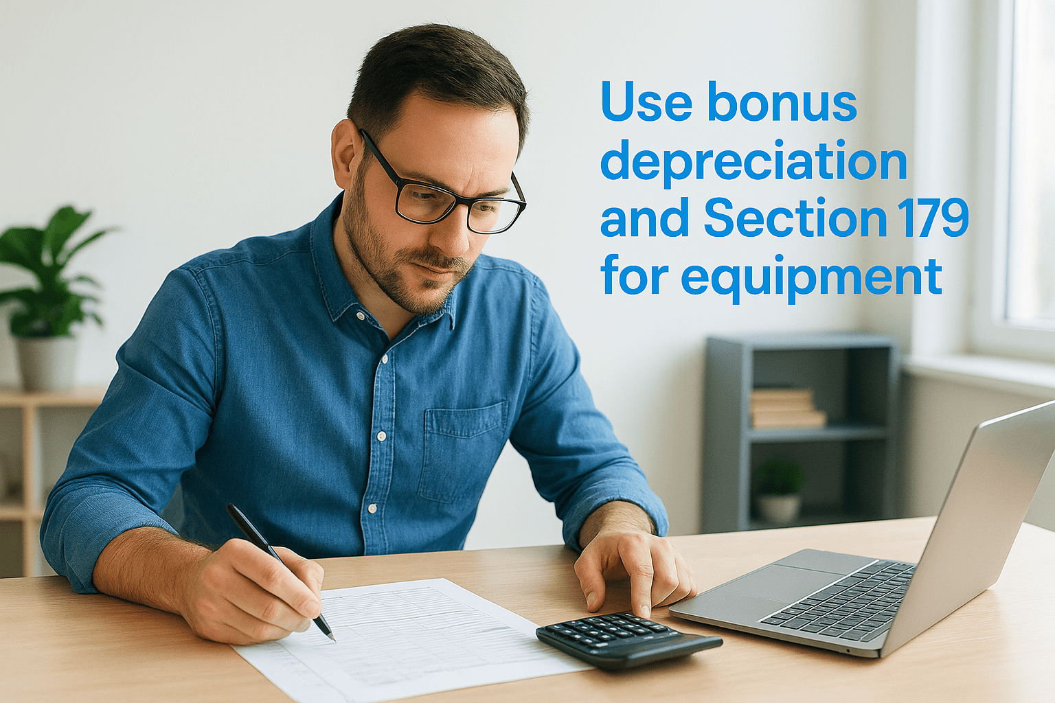 7. Use bonus depreciation and Section 179 for equipment