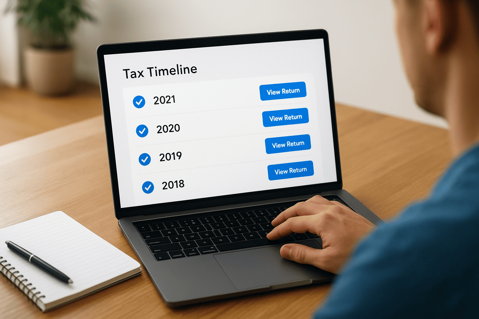 Access your tax timeline
