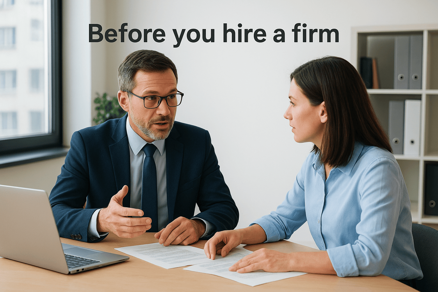Before you hire a firm
