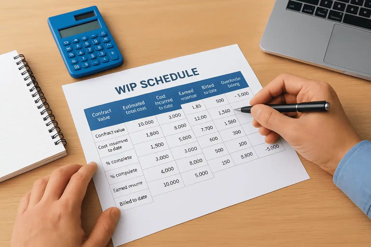 Build your WIP schedule monthly
