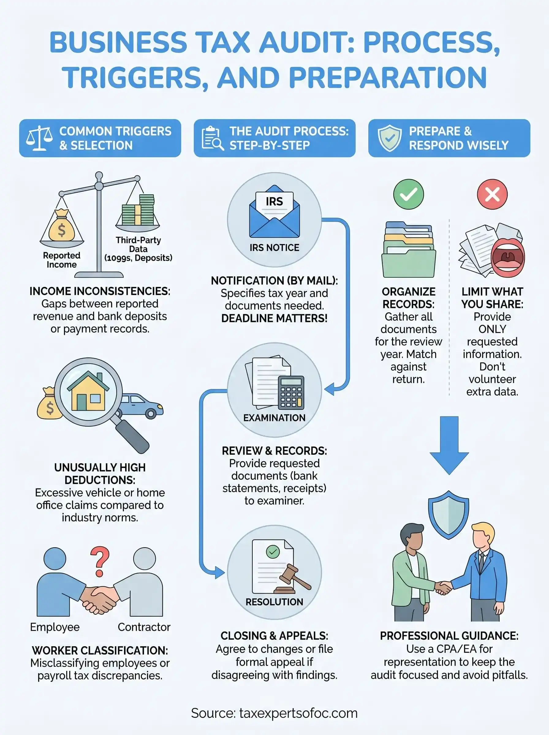 business tax audit infographic
