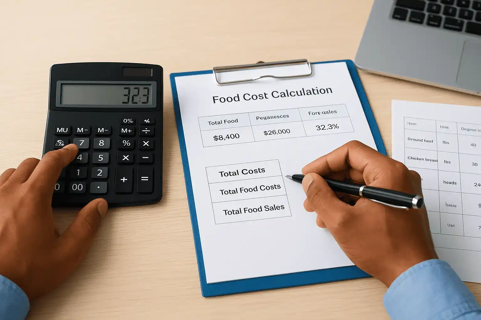 Calculate your food cost percentage