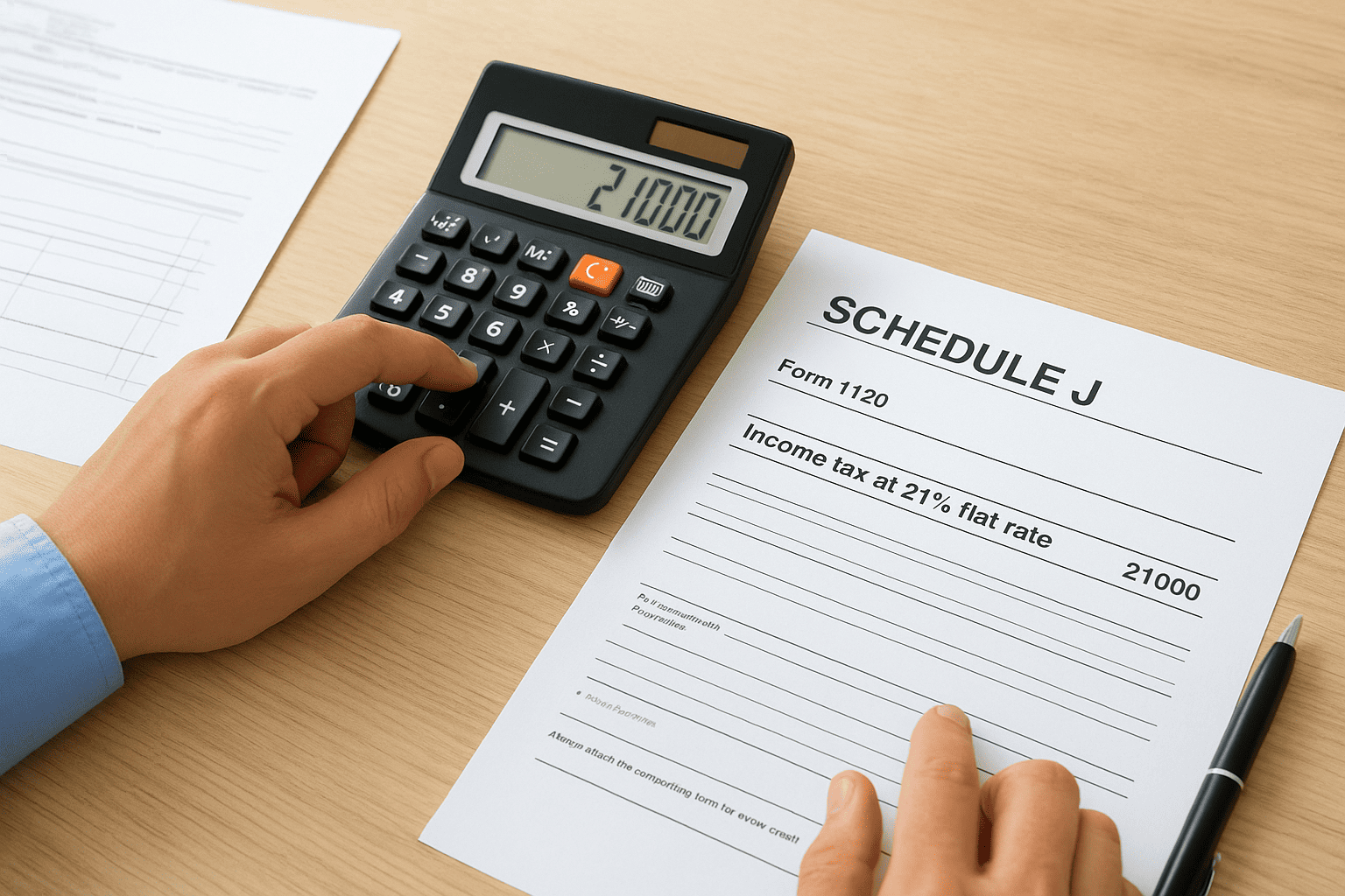 Calculating your tax on Schedule J