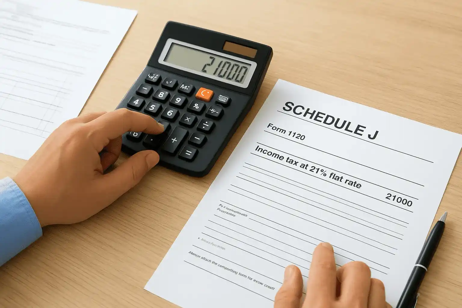 Calculating your tax on Schedule J