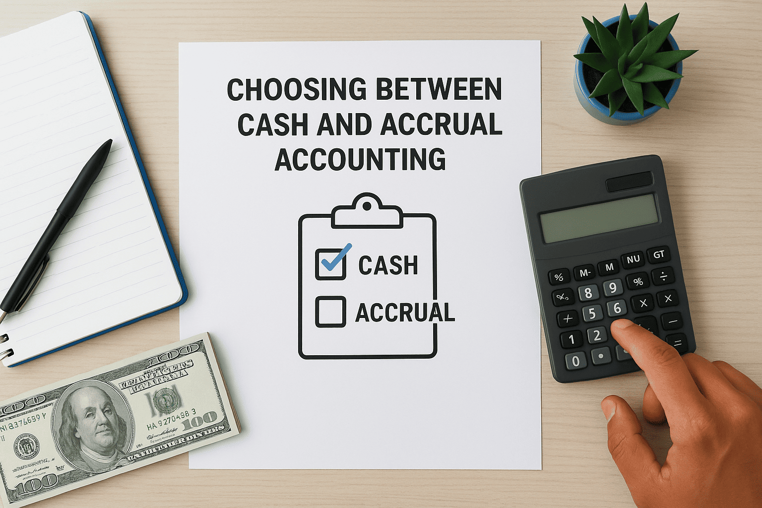 Choosing between cash and accrual accounting