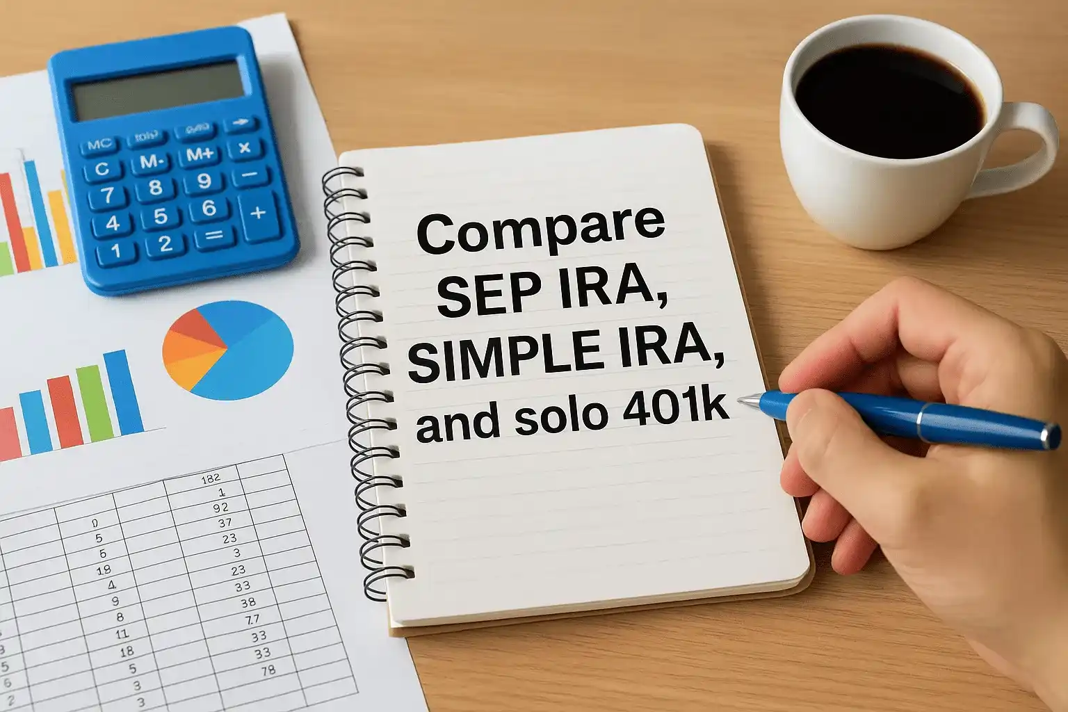 Compare SEP IRA, SIMPLE IRA, and solo 401k