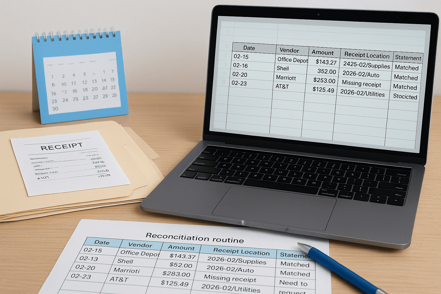 Create a monthly reconciliation routine
