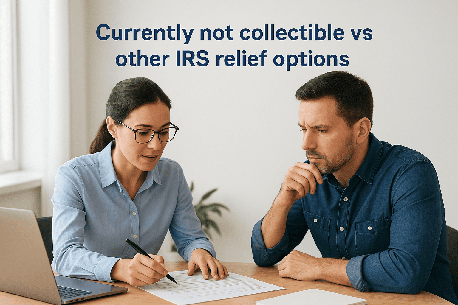 Currently not collectible vs other IRS relief options
