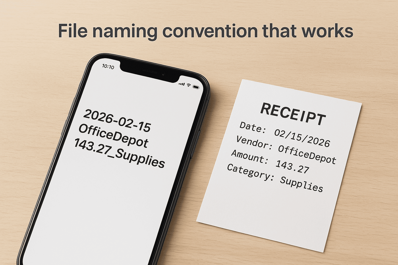 File naming convention that works