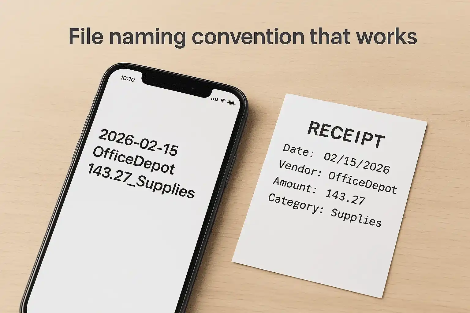 File naming convention that works