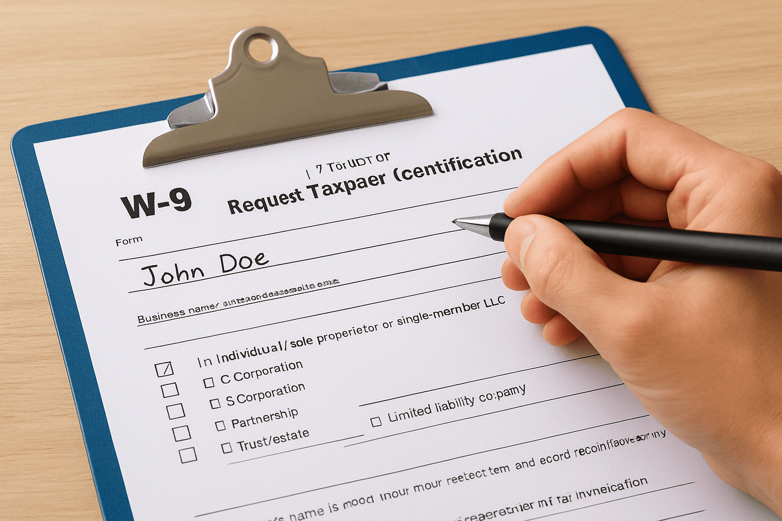 Fill out lines 1 to 3 the identity section