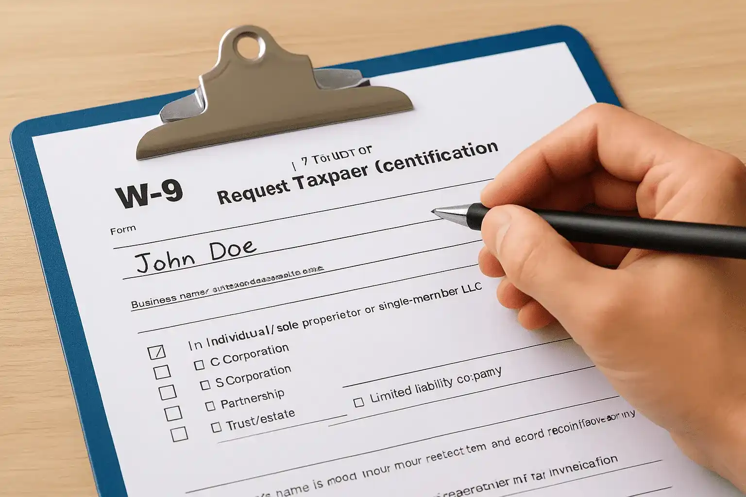 Fill out lines 1 to 3 the identity section