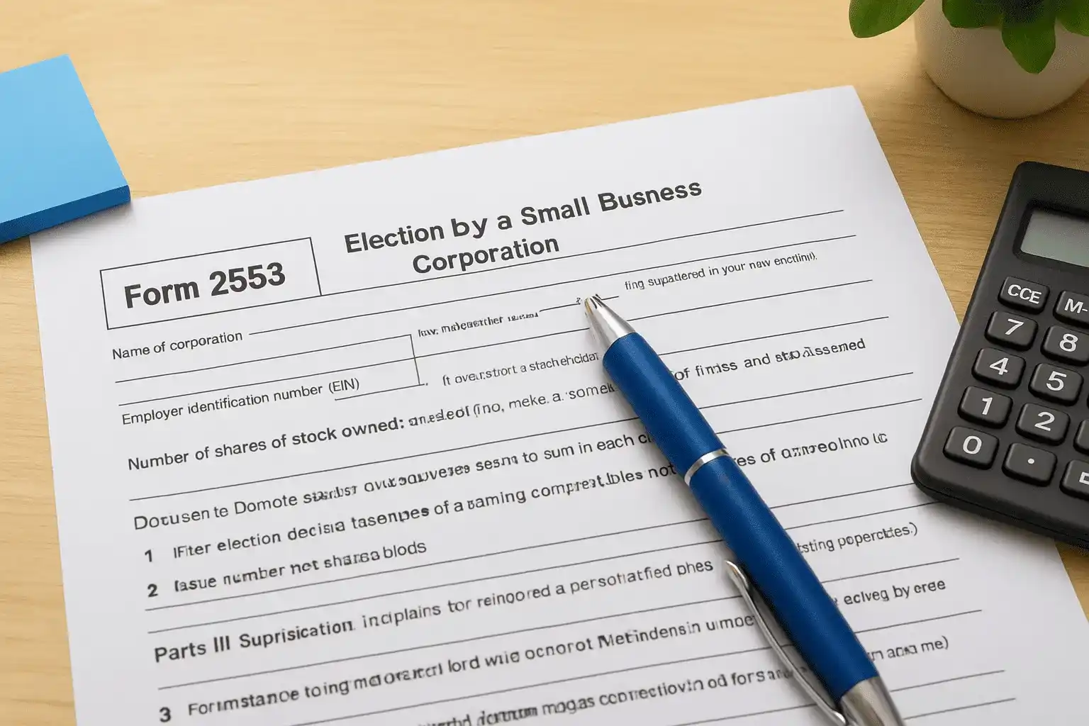 form 2553 instructions