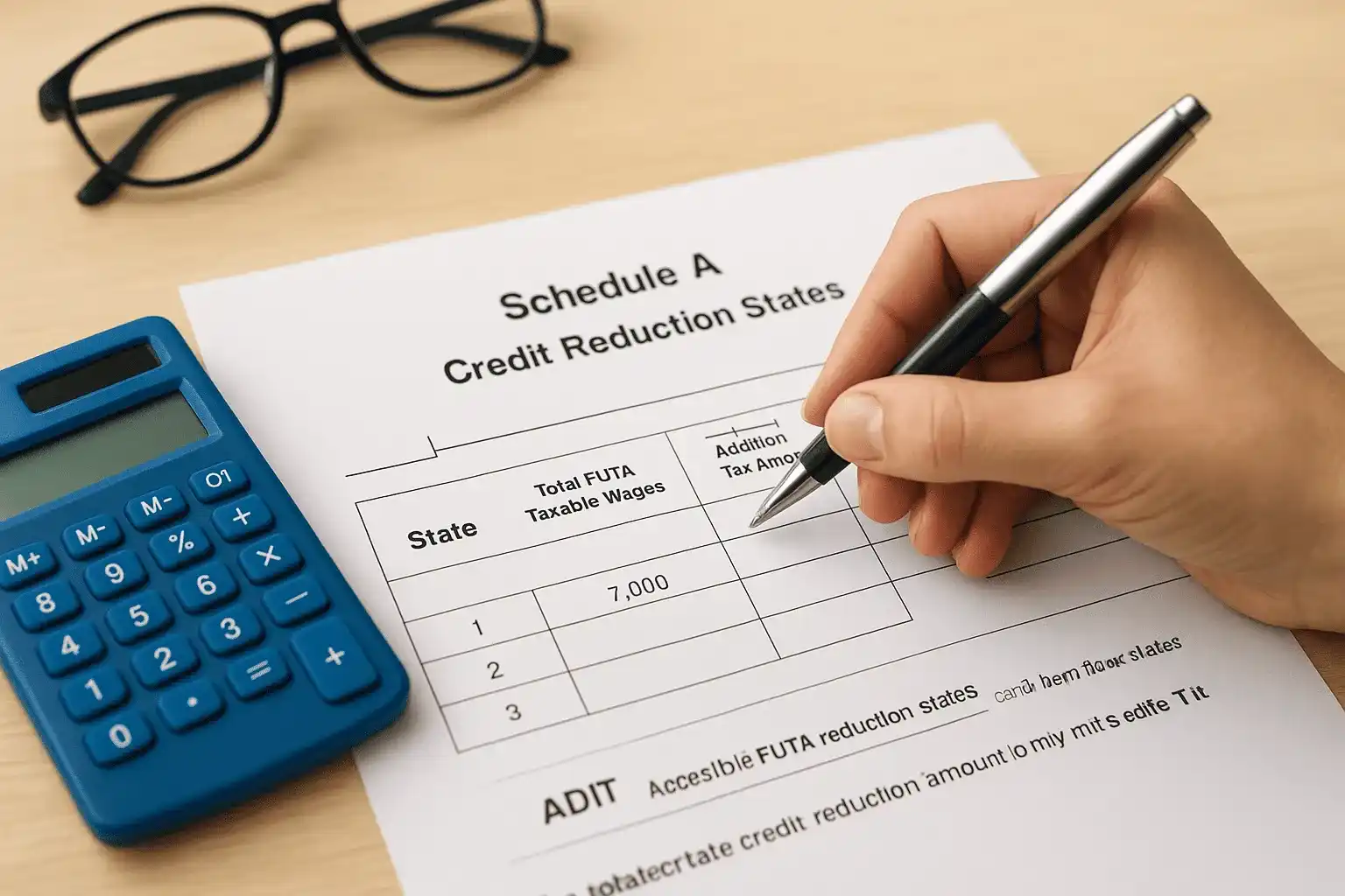 Handle Schedule A and credit reduction states