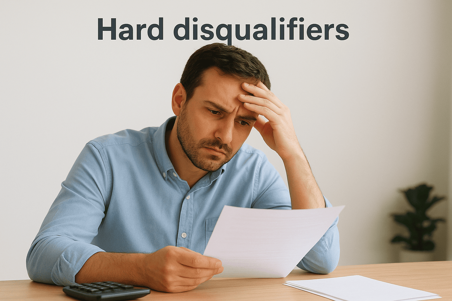 Hard disqualifiers