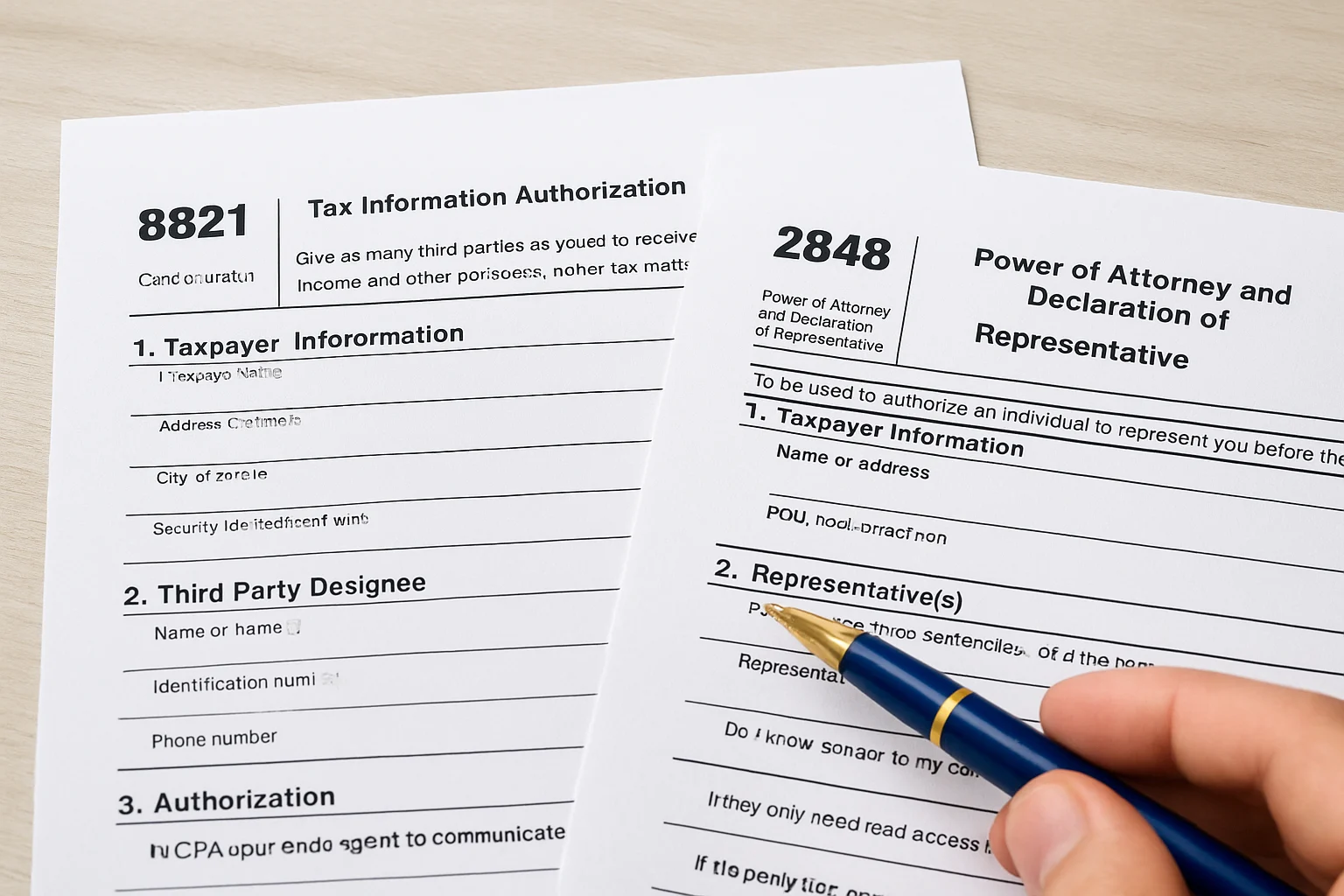 How Form 8821 differs from Form 2848