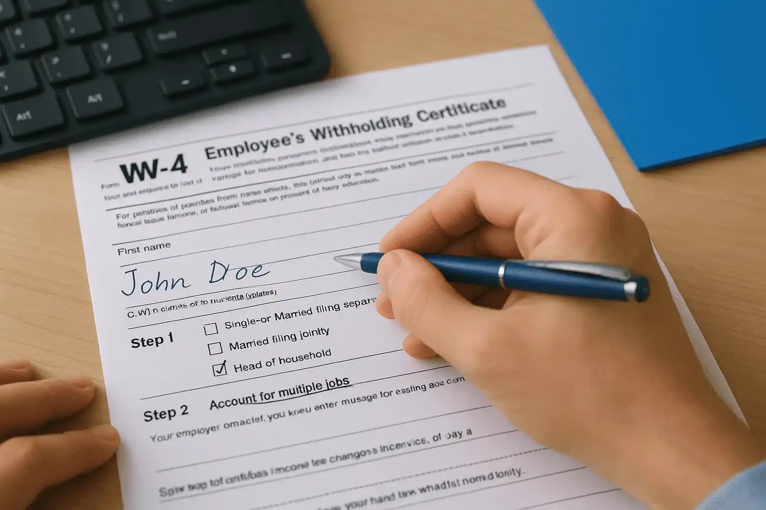 How to fill out IRS Form W-4 step by step