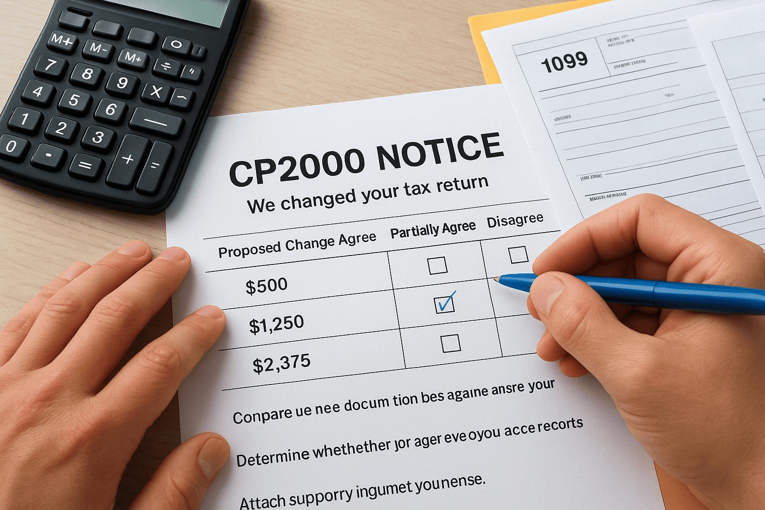 How to respond to a CP2000 notice