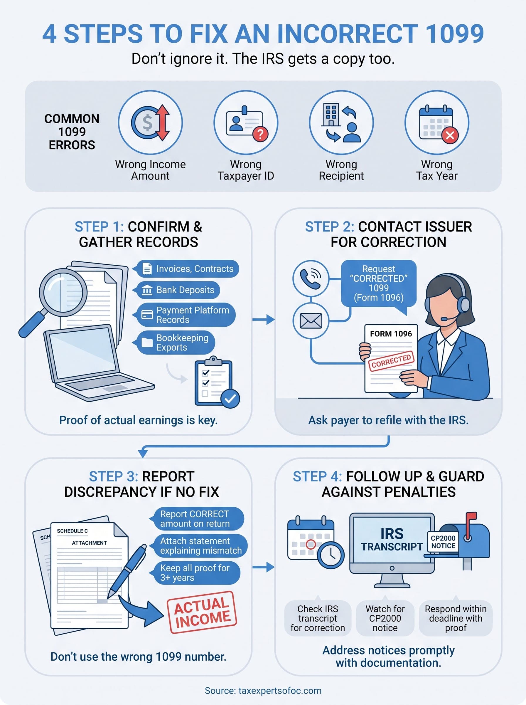 incorrect 1099 infographic