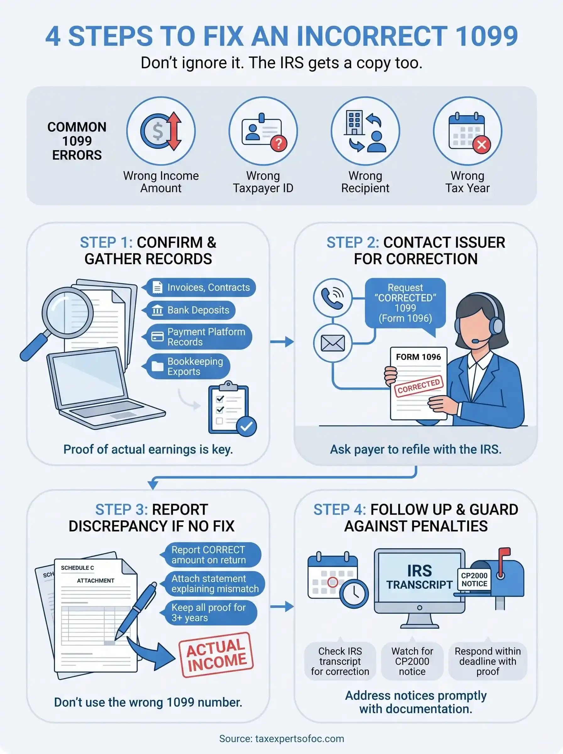 incorrect 1099 infographic