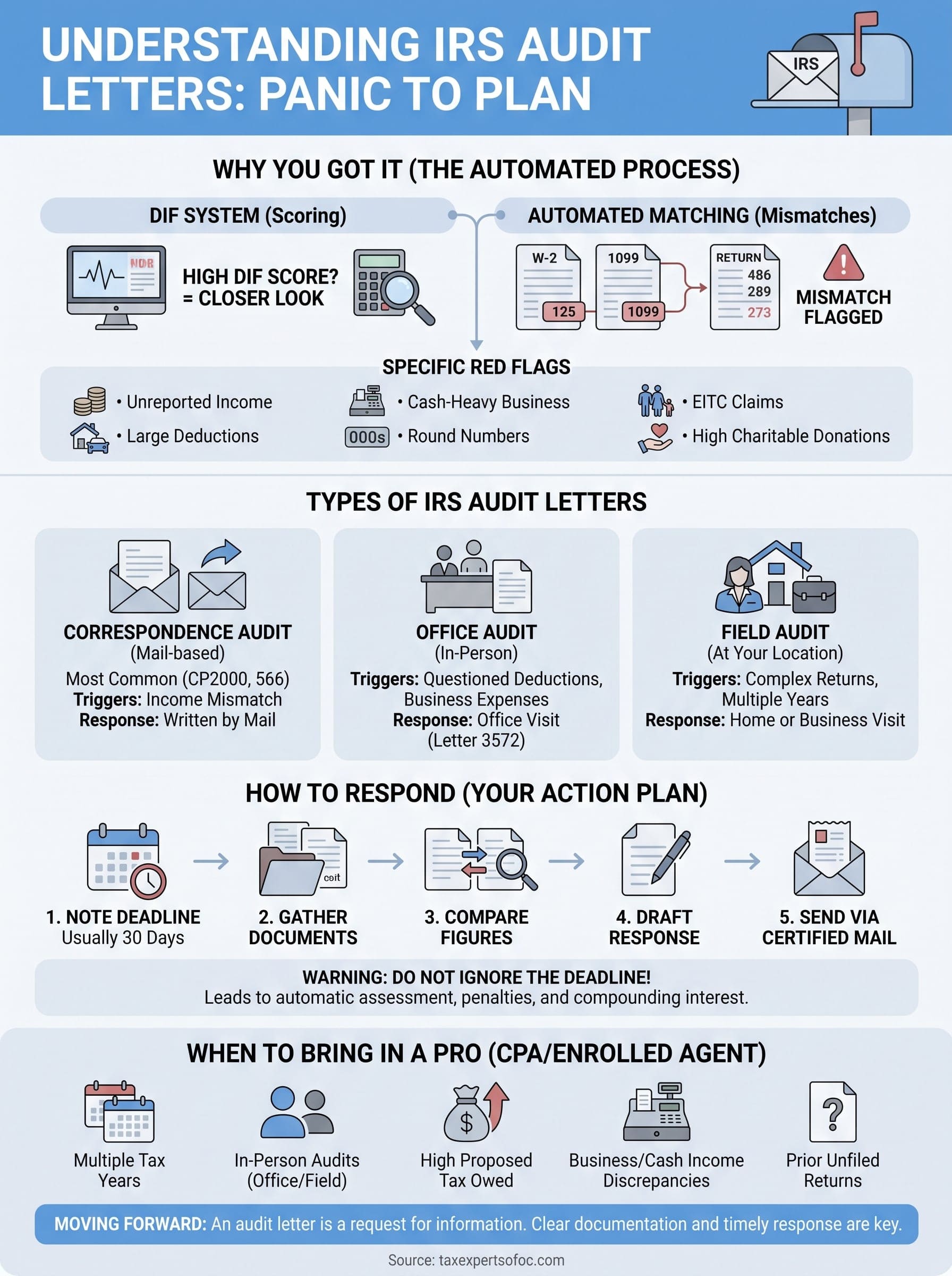 irs audit letter infographic