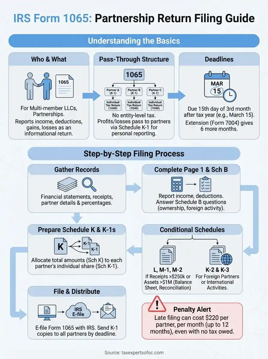 irs form 1065 instructions infographic