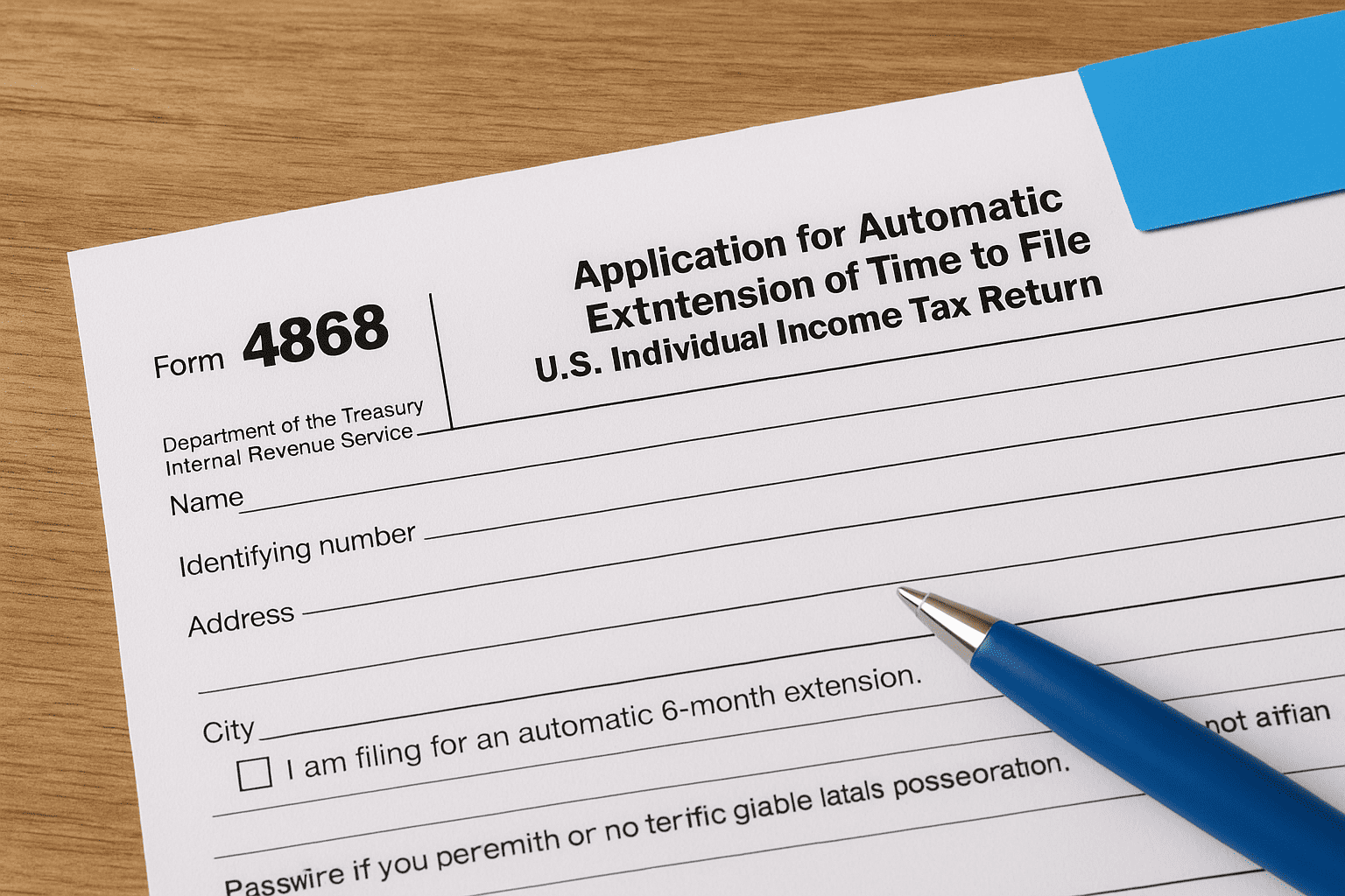 irs form 4868 extension
