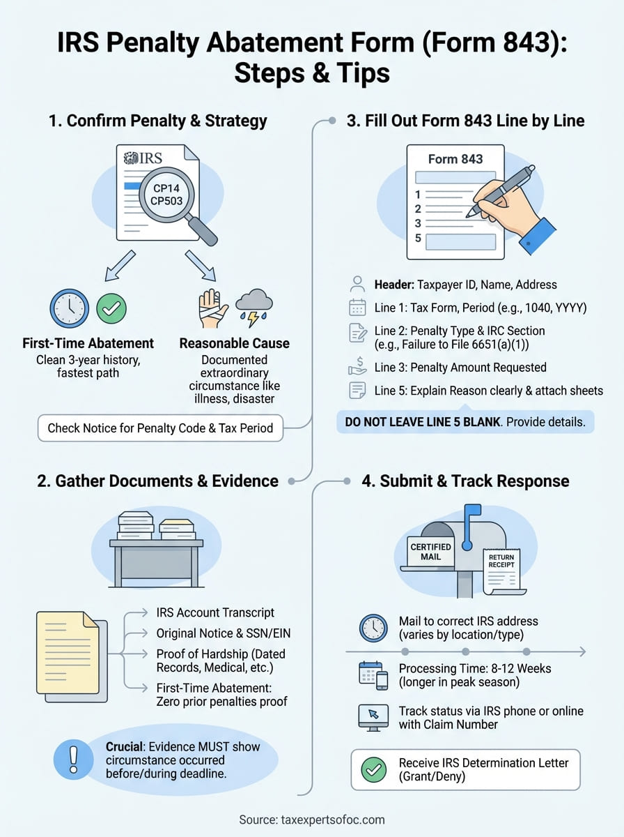 irs penalty abatement form infographic