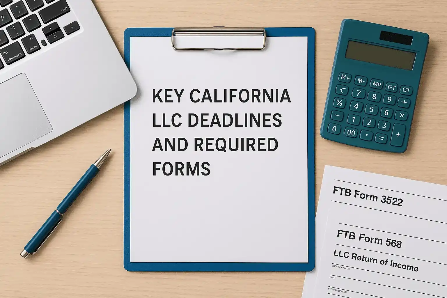 Key California LLC deadlines and required forms