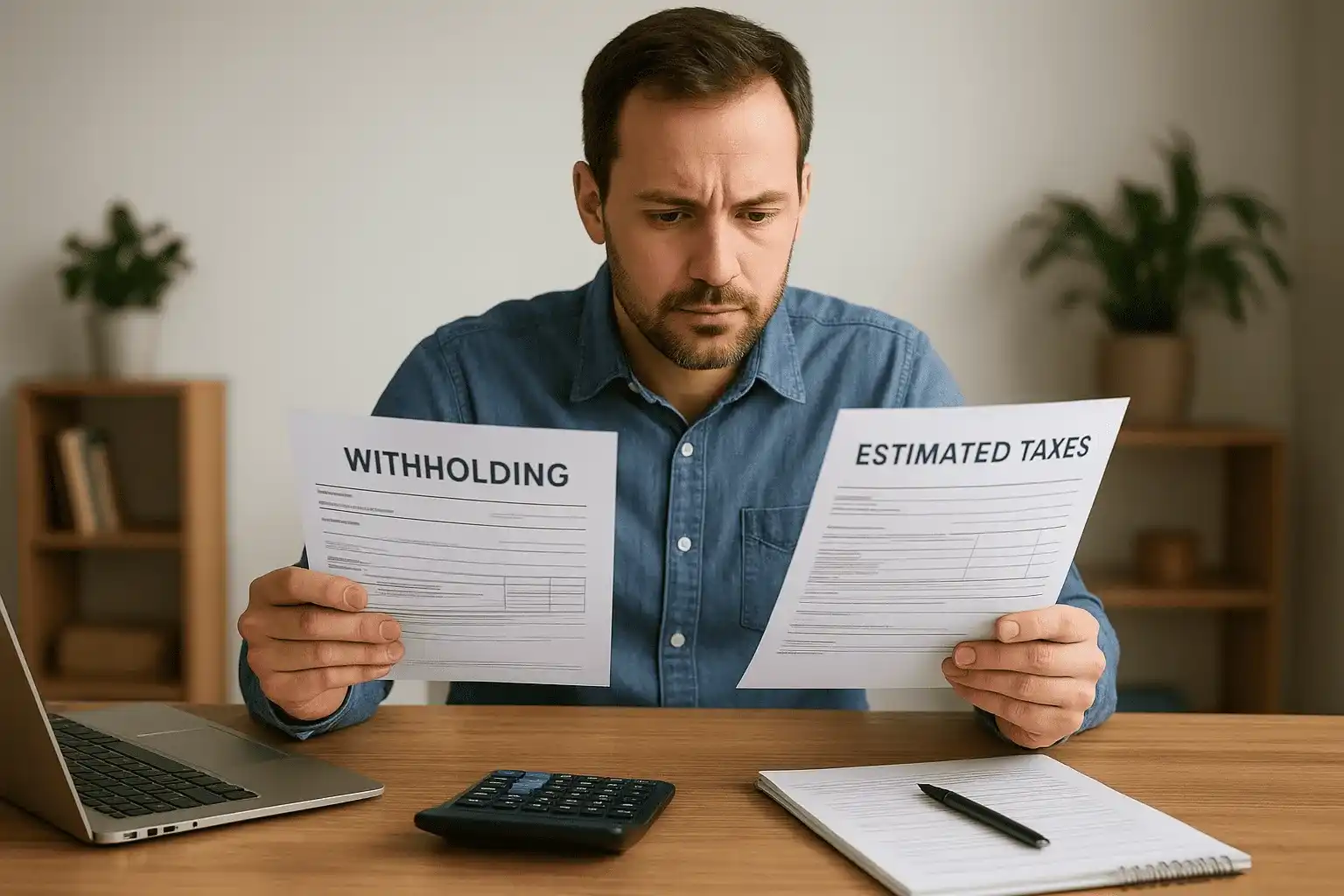 Know the difference between withholding and estimated taxes