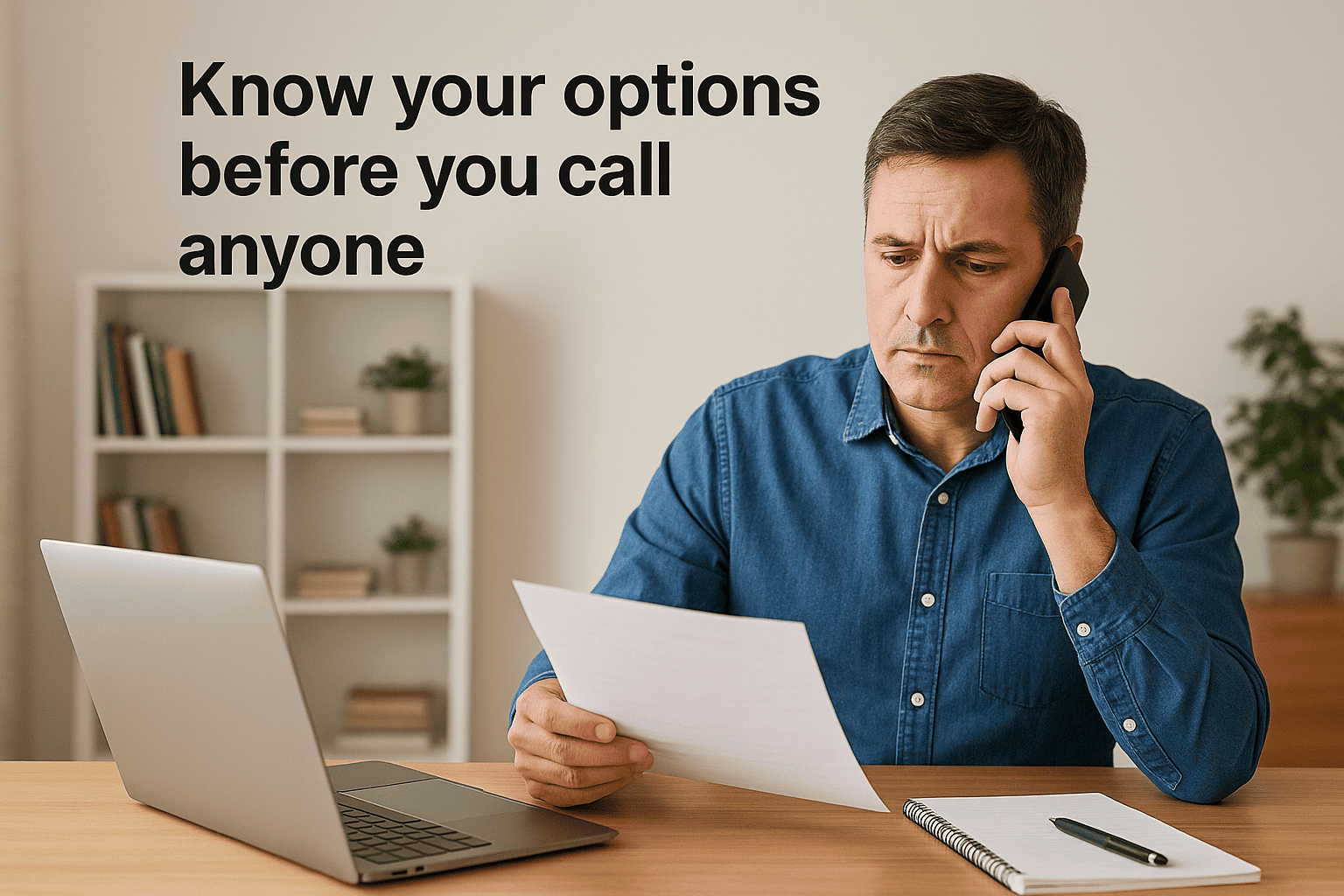 Know your options before you call anyone