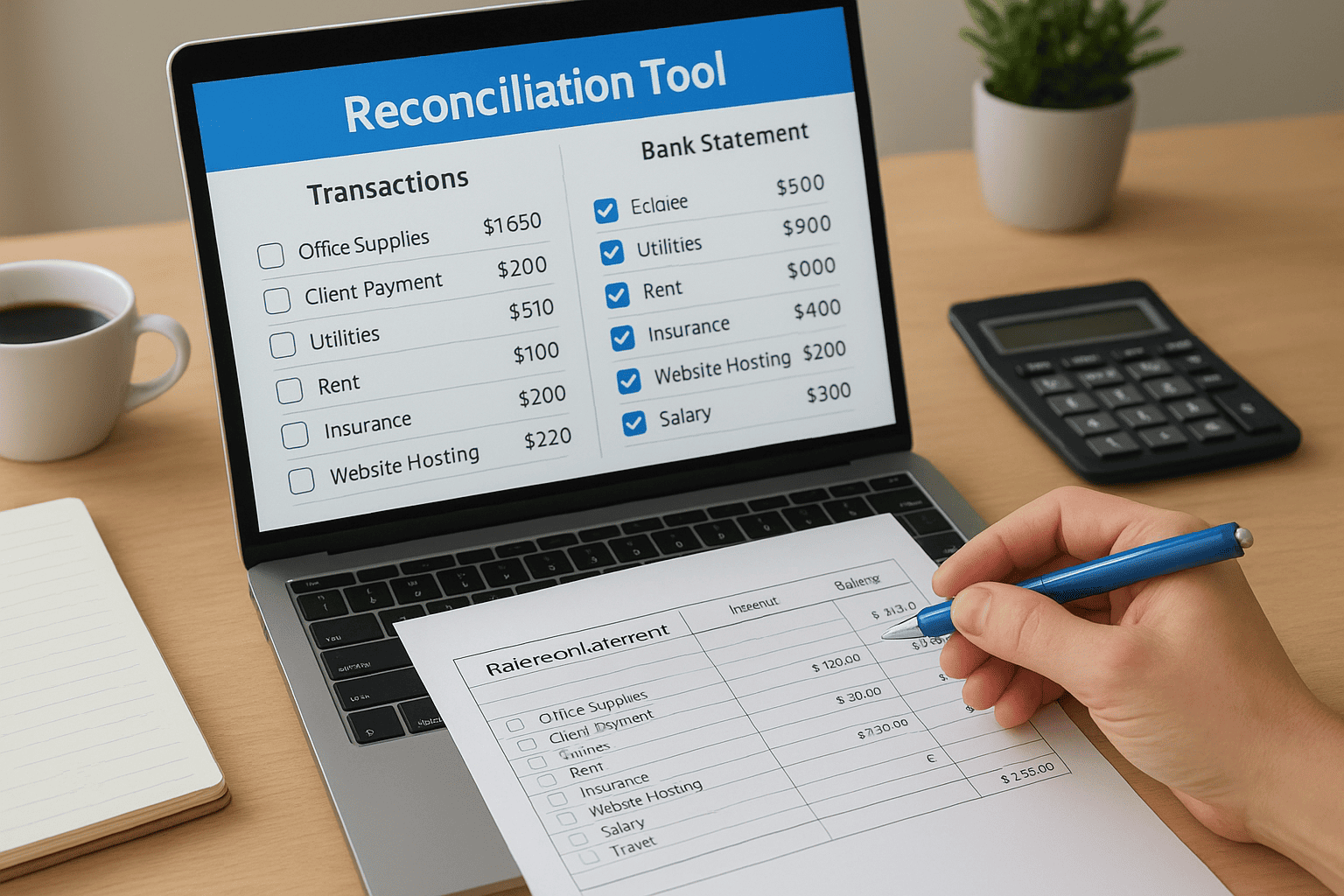 Match your records to your bank statements