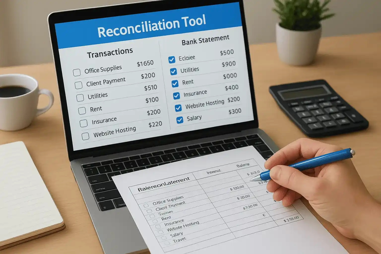 Match your records to your bank statements