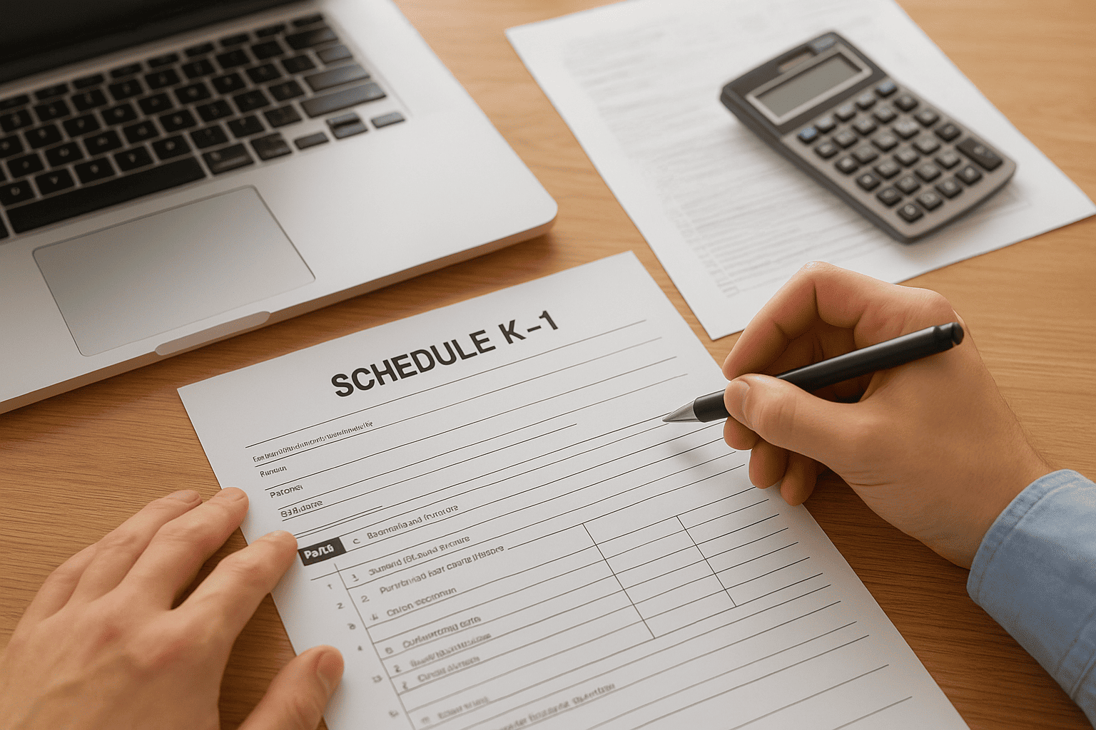 Preparing individual Schedule K-1 forms