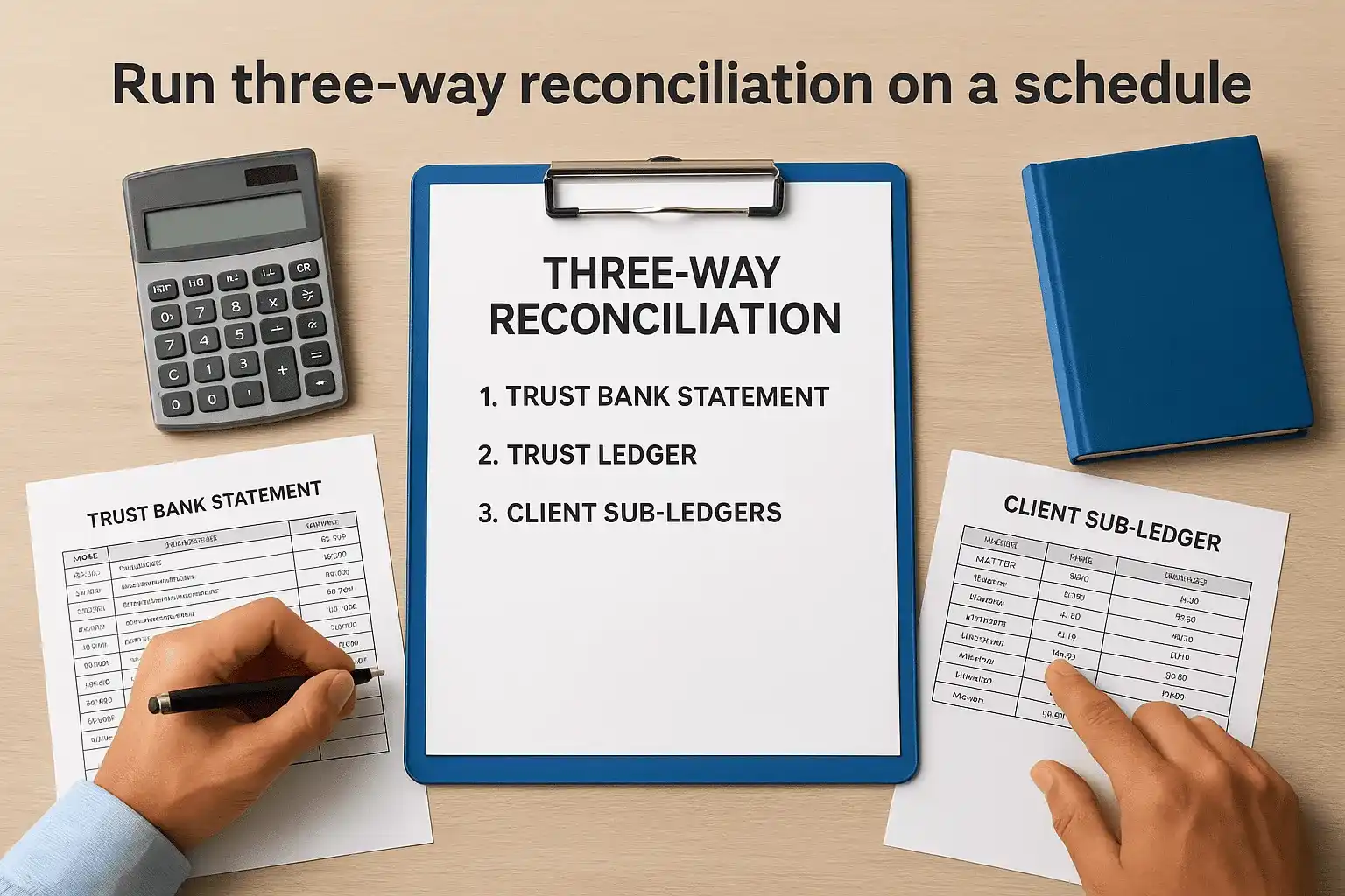 Run three-way reconciliation on a schedule