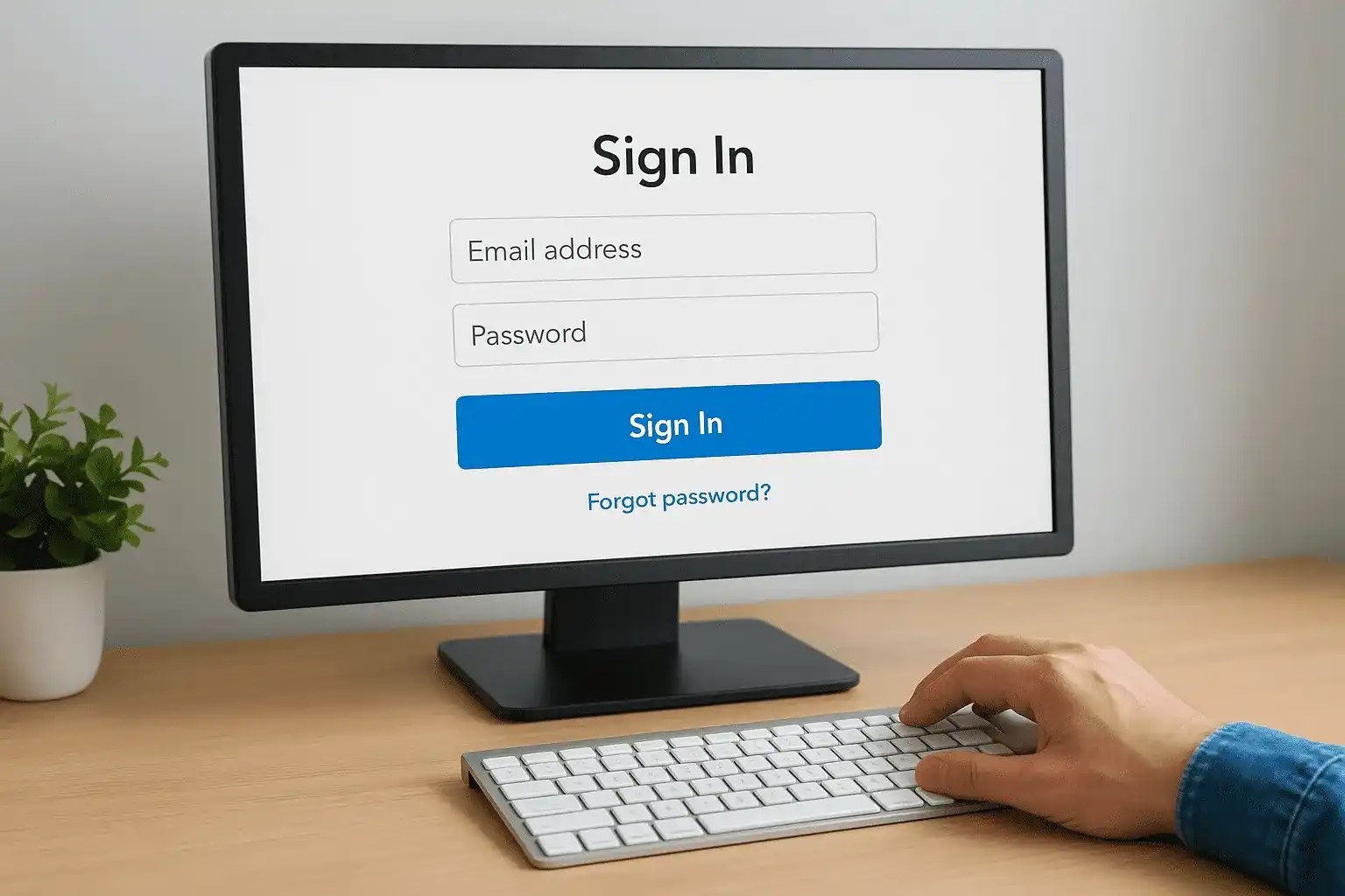Sign in from a desktop browser