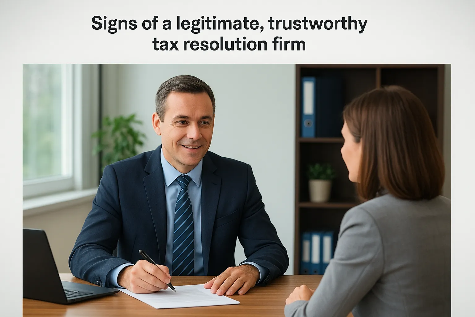 Signs of a legitimate, trustworthy tax resolution firm