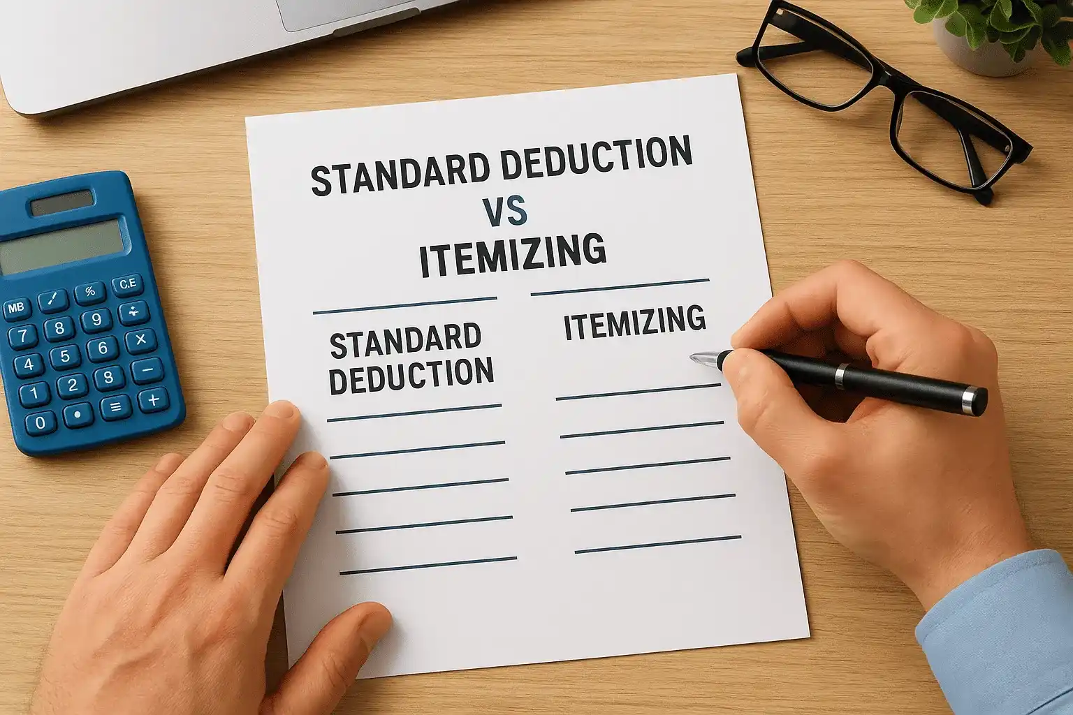 Standard deduction vs. itemizing