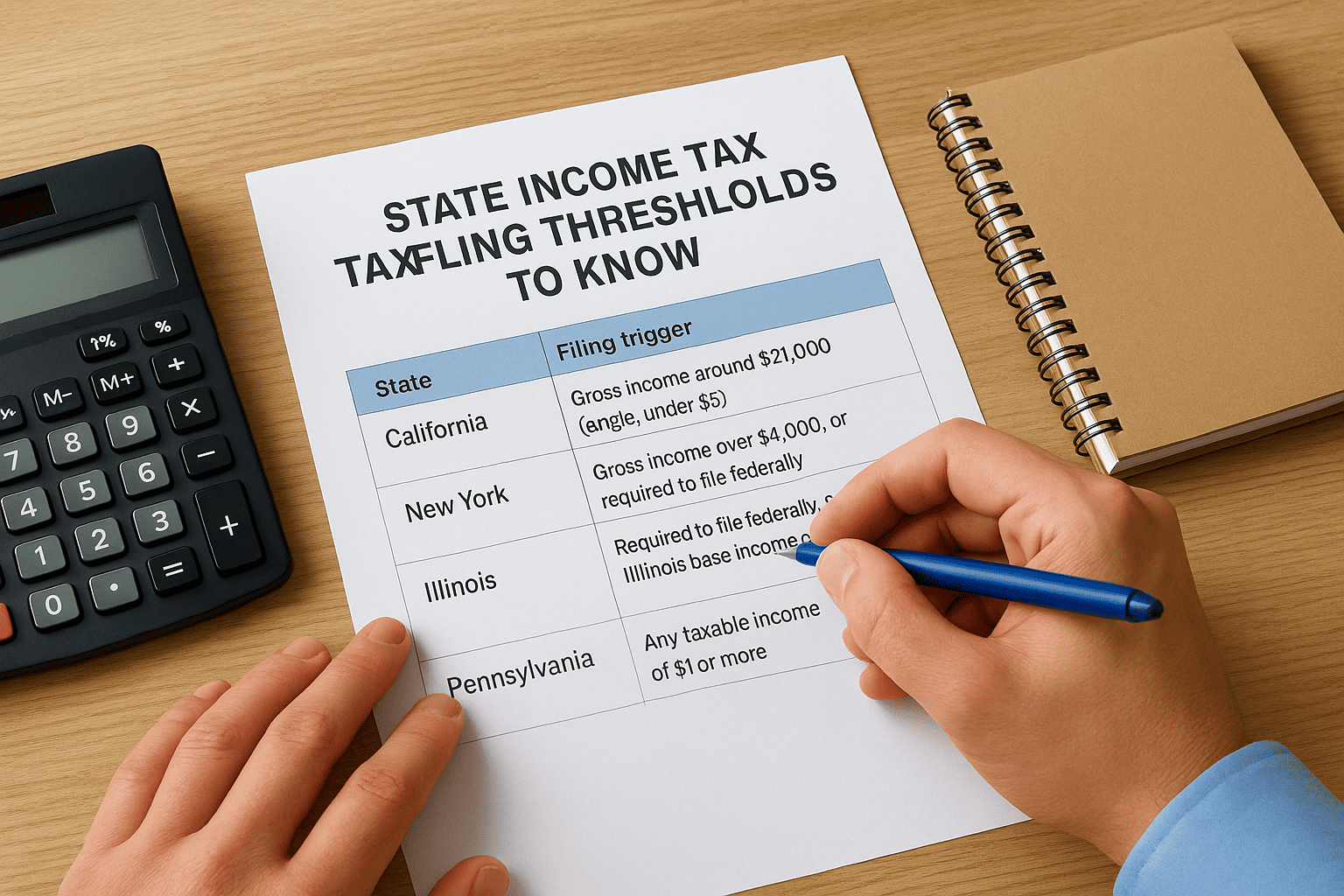 State income tax filing thresholds to know