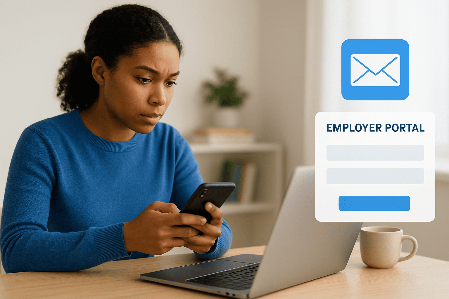 Step 1. Check your email and employer portal
