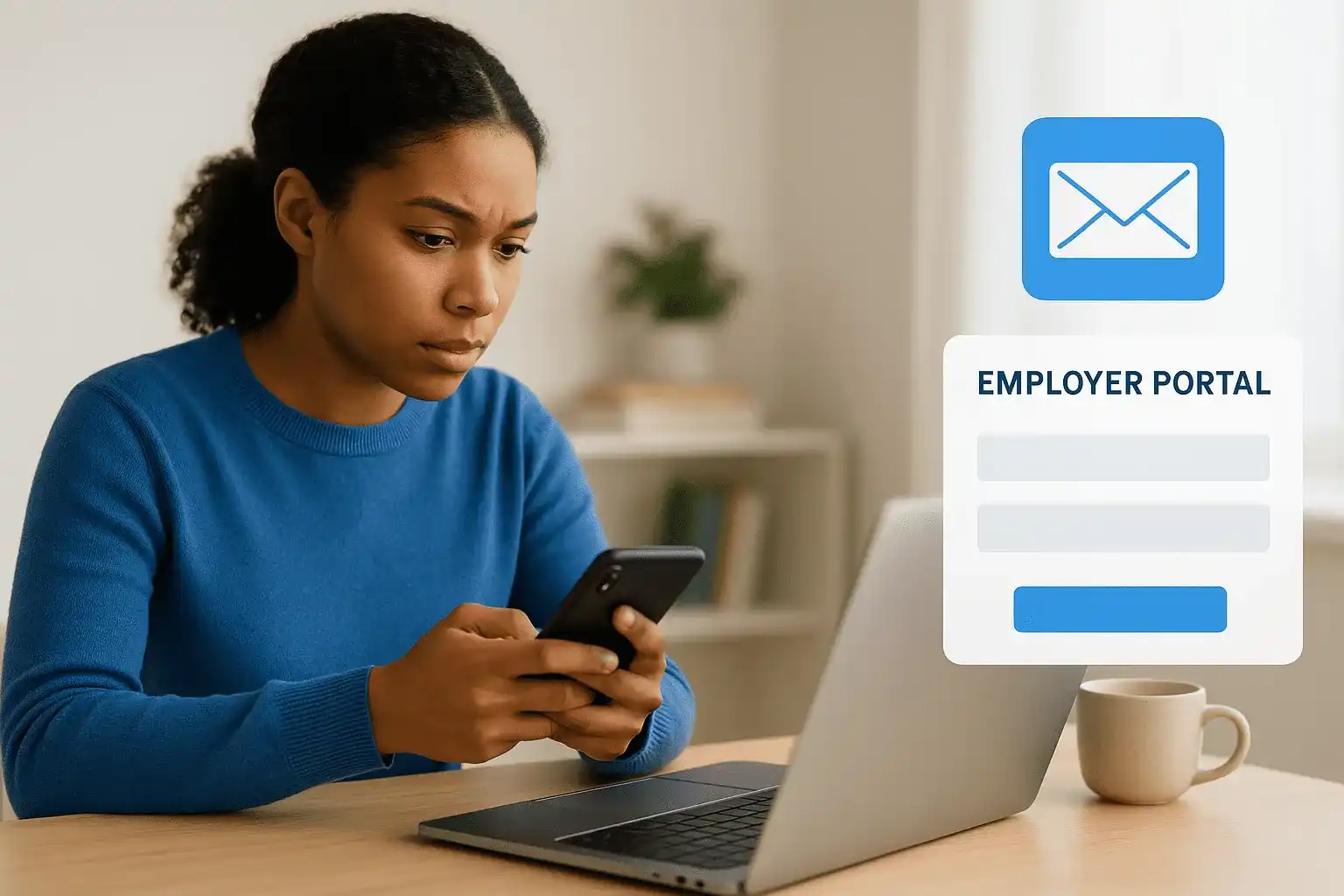 Step 1. Check your email and employer portal