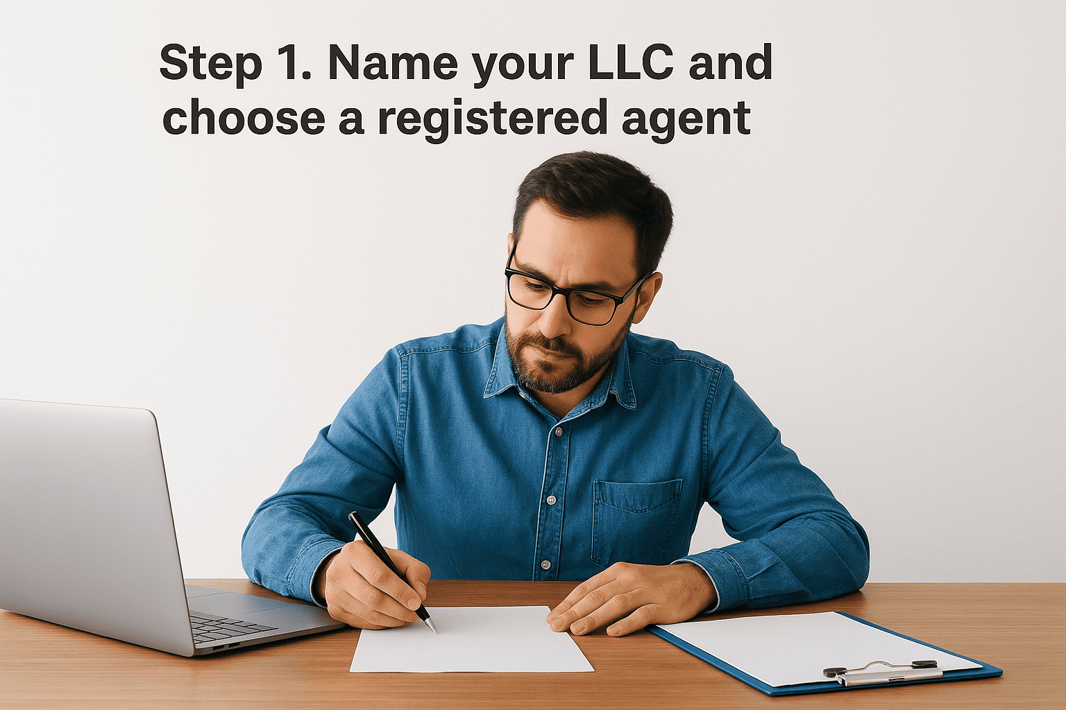 Step 1. Name your LLC and choose a registered agent