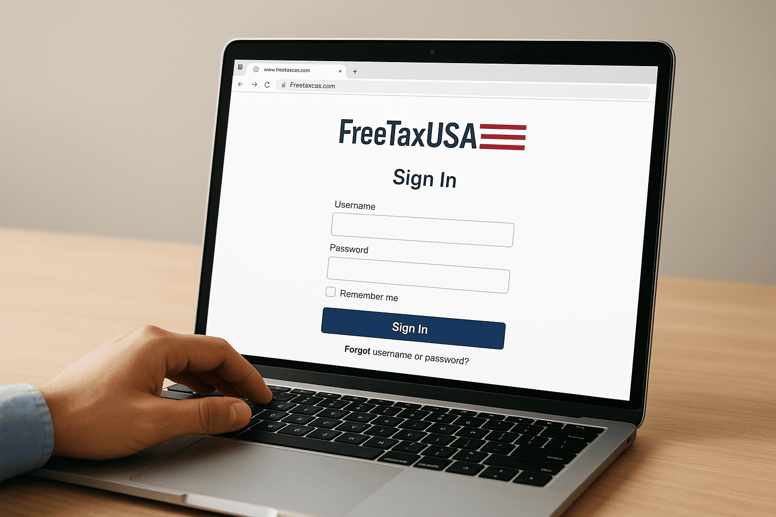 Step 1. Use the official FreeTaxUSA sign-in page