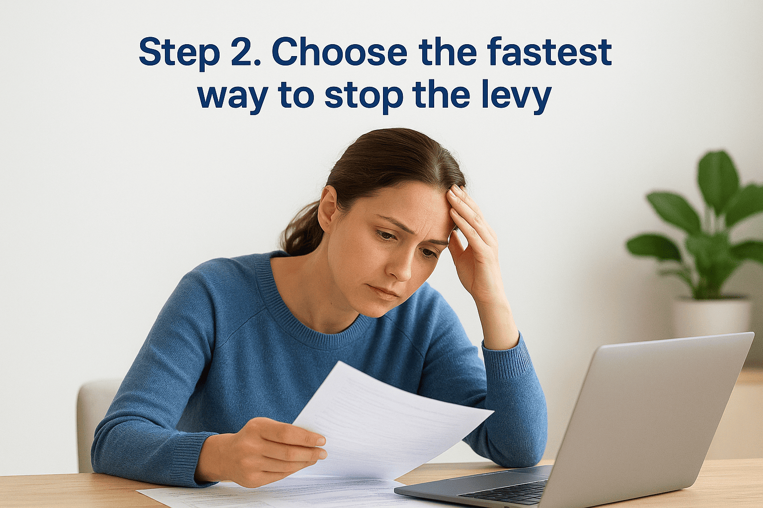 Step 2. Choose the fastest way to stop the levy