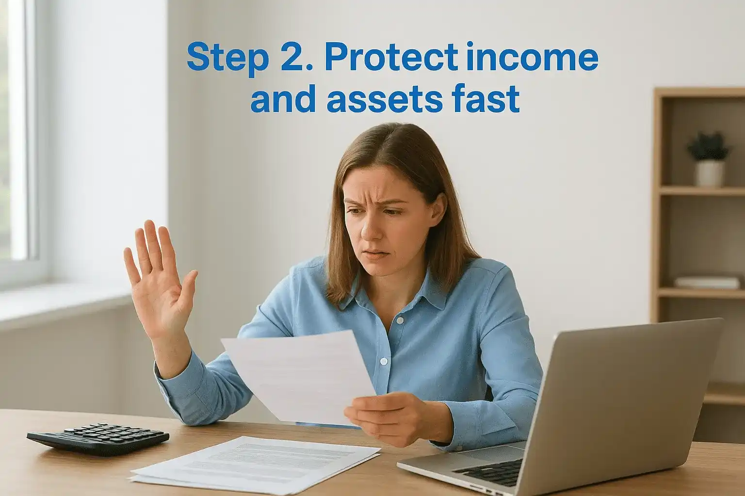 Step 2. Protect income and assets fast