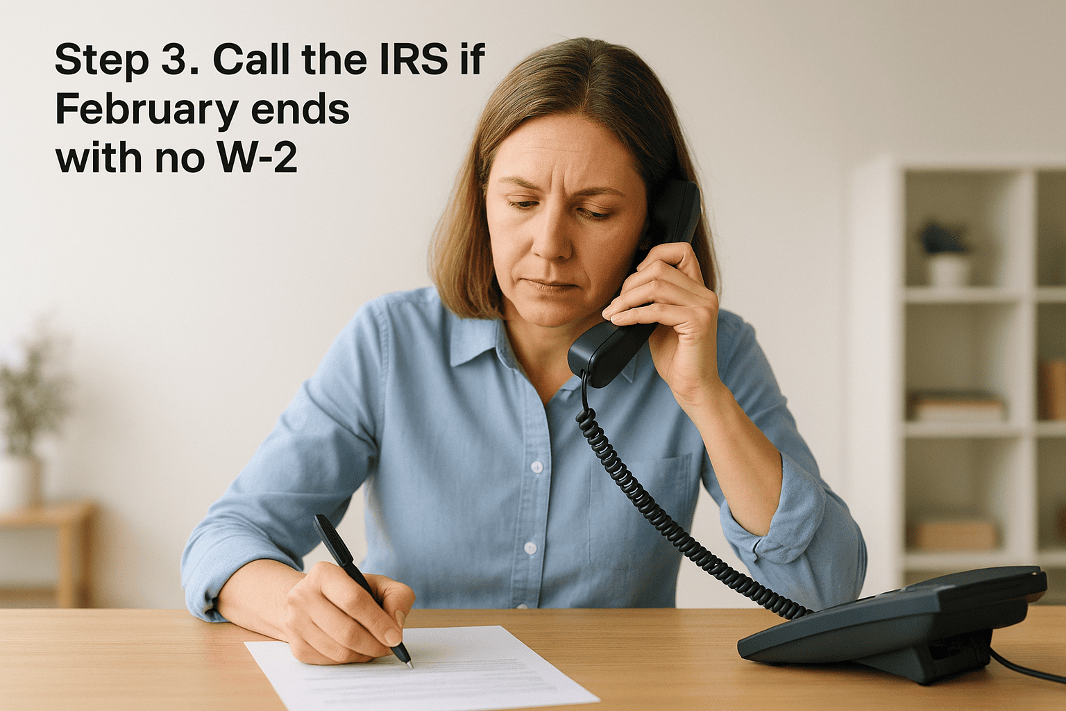 Step 3. Call the IRS if February ends with no W-2