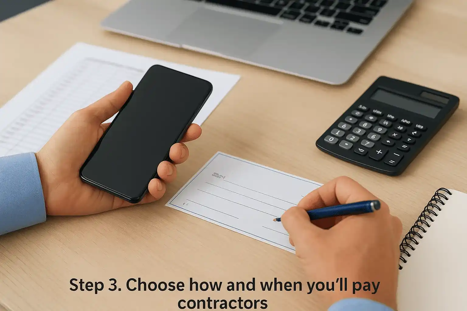 Step 3. Choose how and when you'll pay contractors