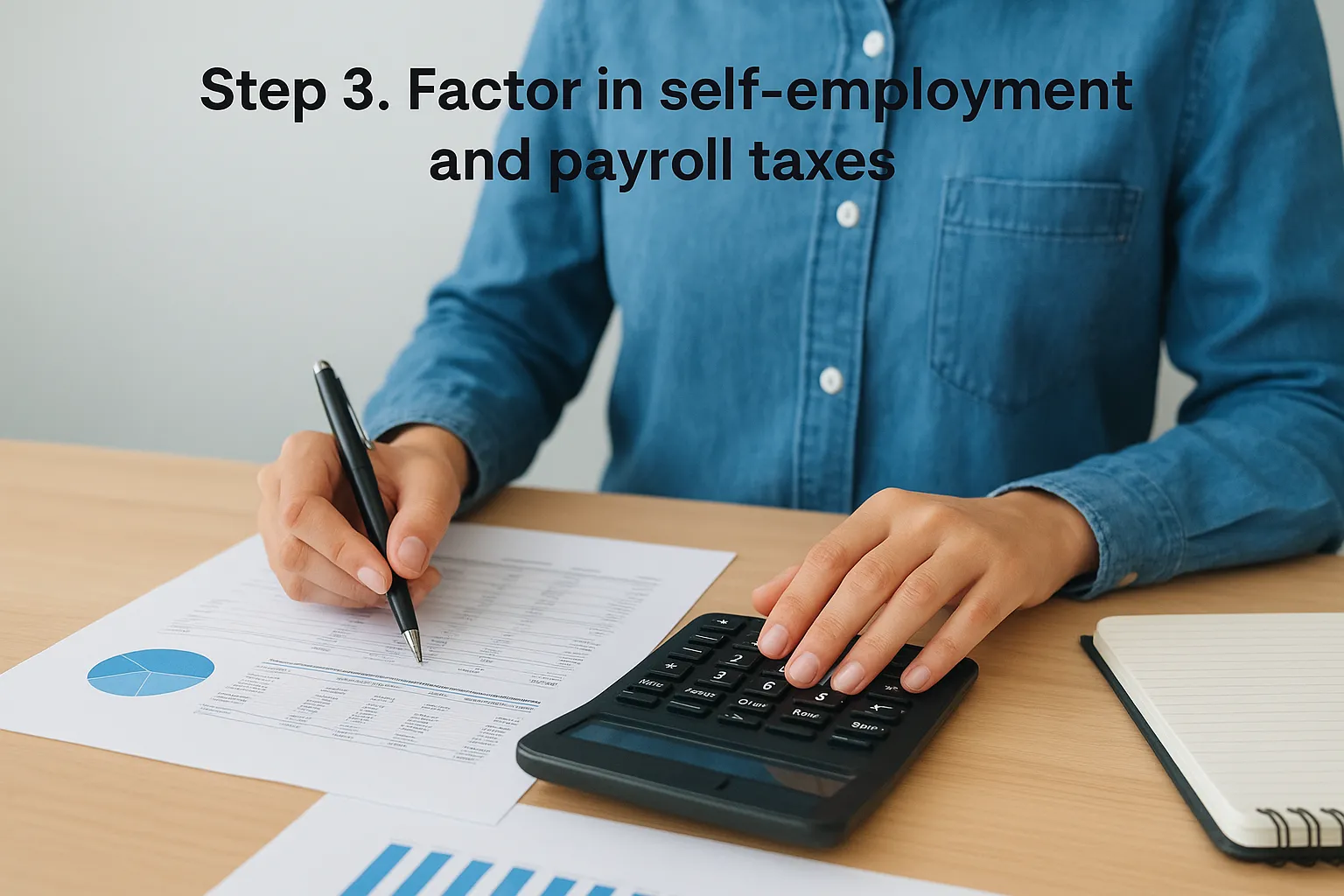 Step 3. Factor in self-employment and payroll taxes